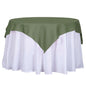 Polyester 54"x54" Table Overlay Square Tablecloth Olive Green - Wrinkle-Resistant & Durable Table Cover Pro Linens