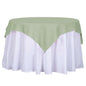 Polyester 54"x54" Table Overlay Square Tablecloth Sage Green - Wrinkle-Resistant & Durable Table Cover Pro Linens