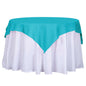 Polyester 54"x54" Table Overlay Square Tablecloth Turquoise - Wrinkle-Resistant & Durable Table Cover Pro Linens