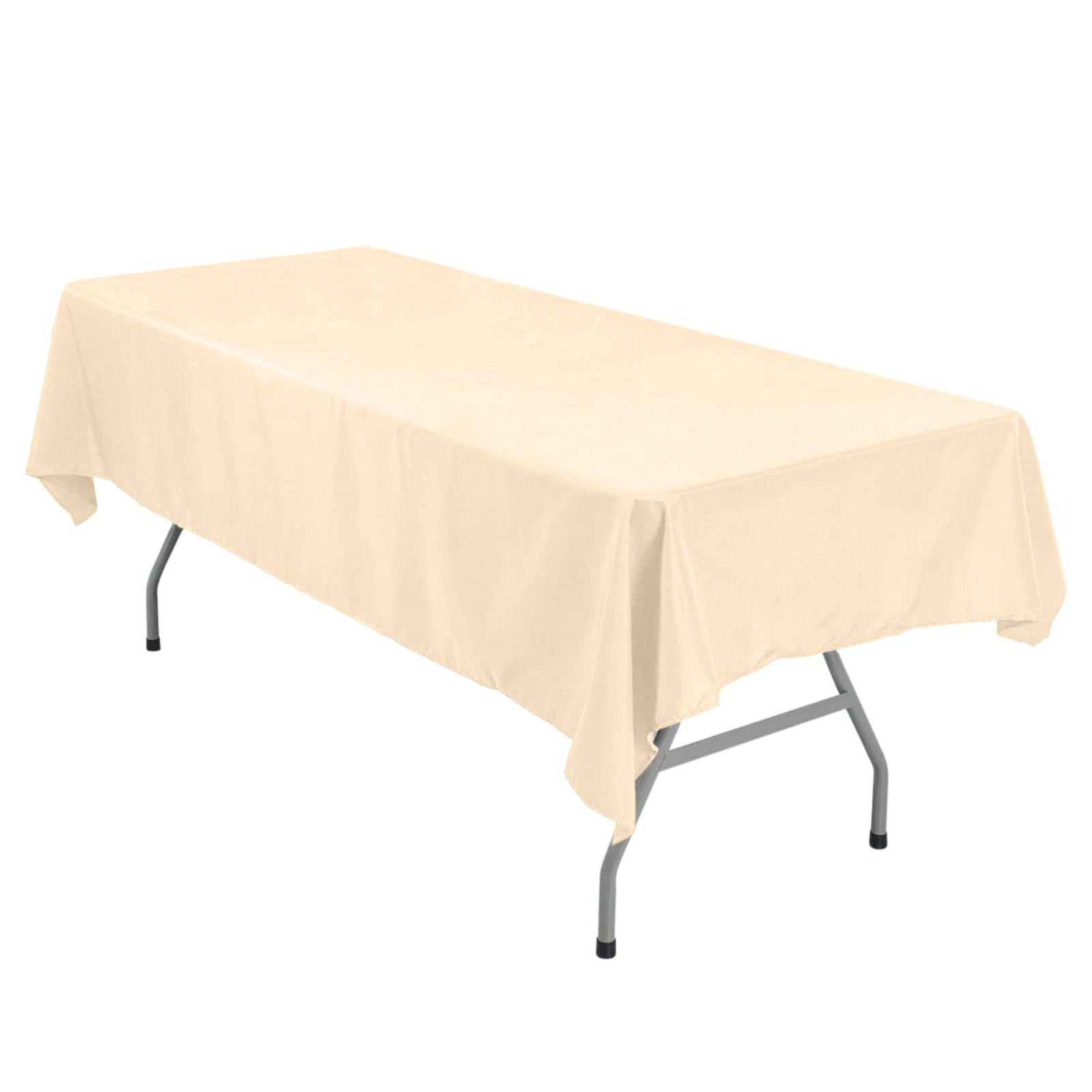 Polyester 54"x96" Rectangle Tablecloth Beige - Wrinkle-Resistant & Easy-to-Care Table Cover Pro Linens