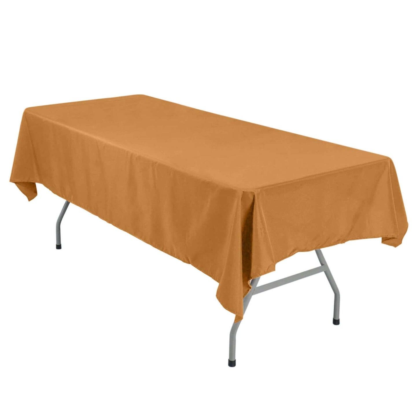 Polyester 54"x96" Rectangle Tablecloth Gold - Wrinkle-Resistant & Easy-to-Care Table Cover for Weddings & Events Pro Linens