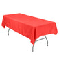 Polyester 54"x96" Rectangle Tablecloth Red - Wrinkle-Resistant & Easy-to-Care Table Cover Pro Linens