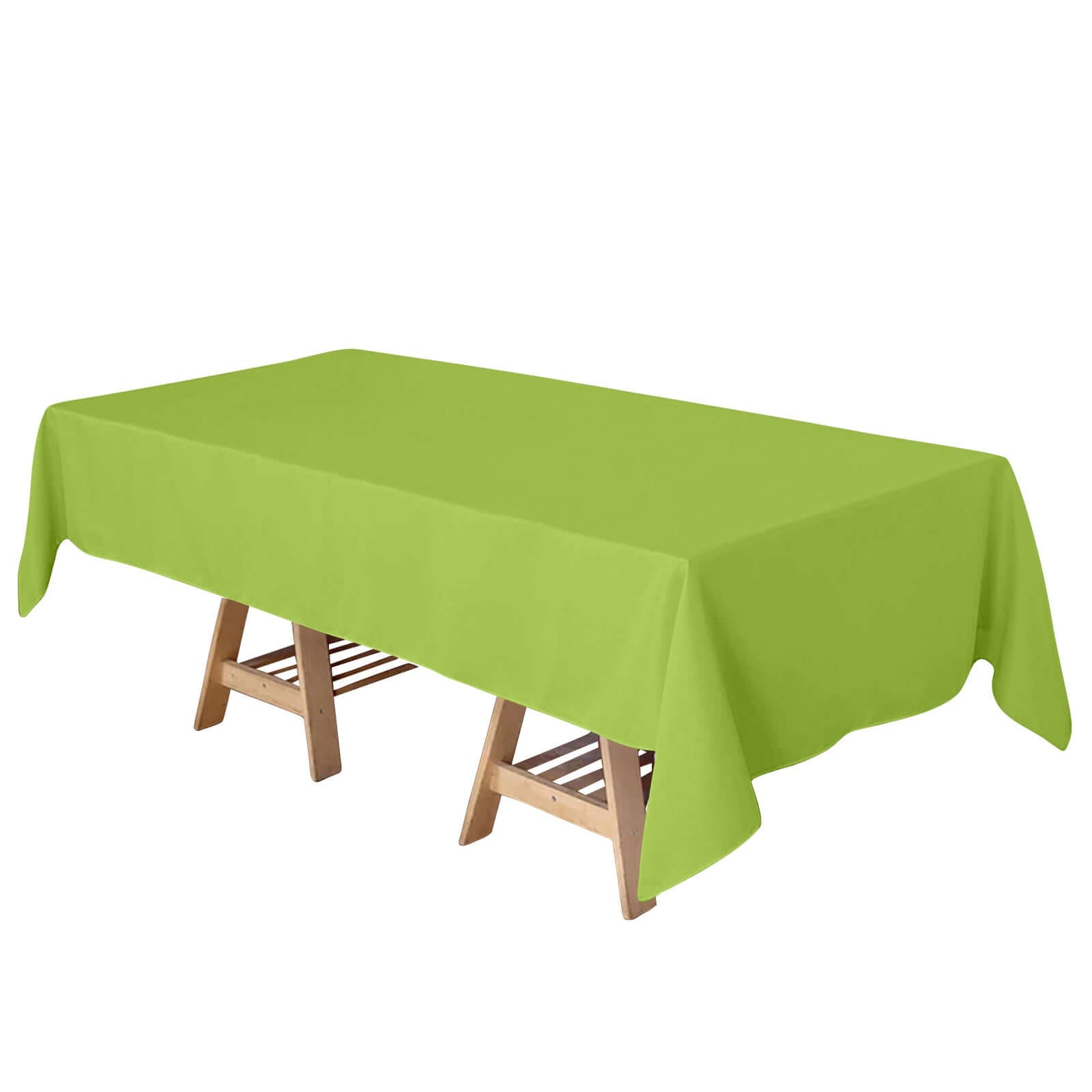 Polyester 60"x102" Rectangle Tablecloth Apple Green - Durable and Stylish Table Cover - Pro Linens