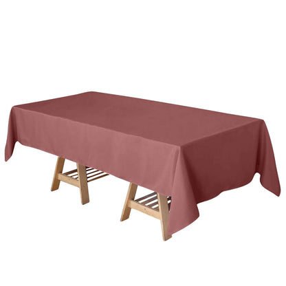 Polyester 60"x102" Rectangle Tablecloth Cinnamon Rose - Durable and Stylish Table Cover Pro Linens