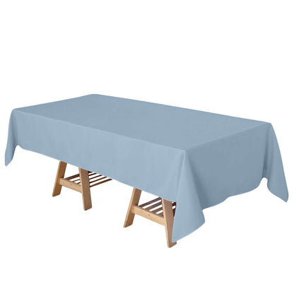 Polyester 60"x102" Rectangle Tablecloth Dusty Blue - Durable and Stylish Table Cover - Pro Linens