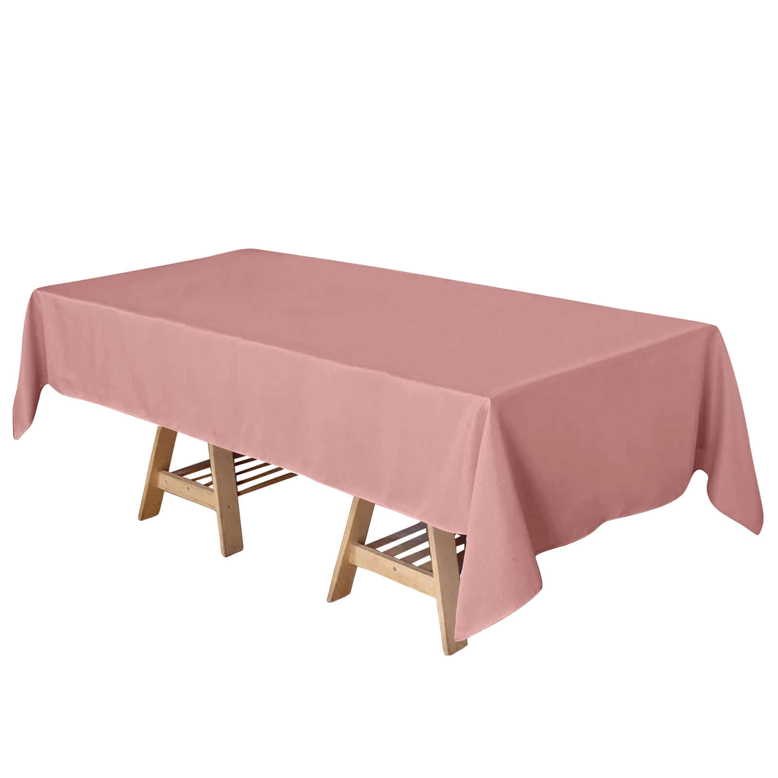 Polyester 60"x102" Rectangle Tablecloth Dusty Rose - Durable and Stylish Table Cover - Pro Linens