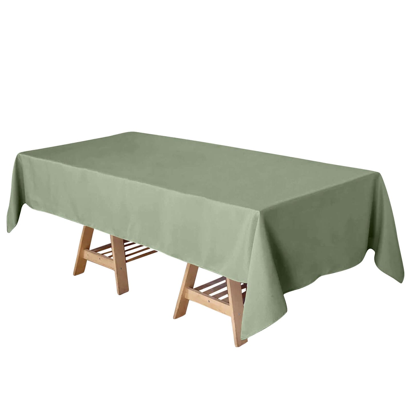 Polyester 60"x102" Rectangle Tablecloth Dusty Sage Green - Durable and Stylish Table Cover Pro Linens