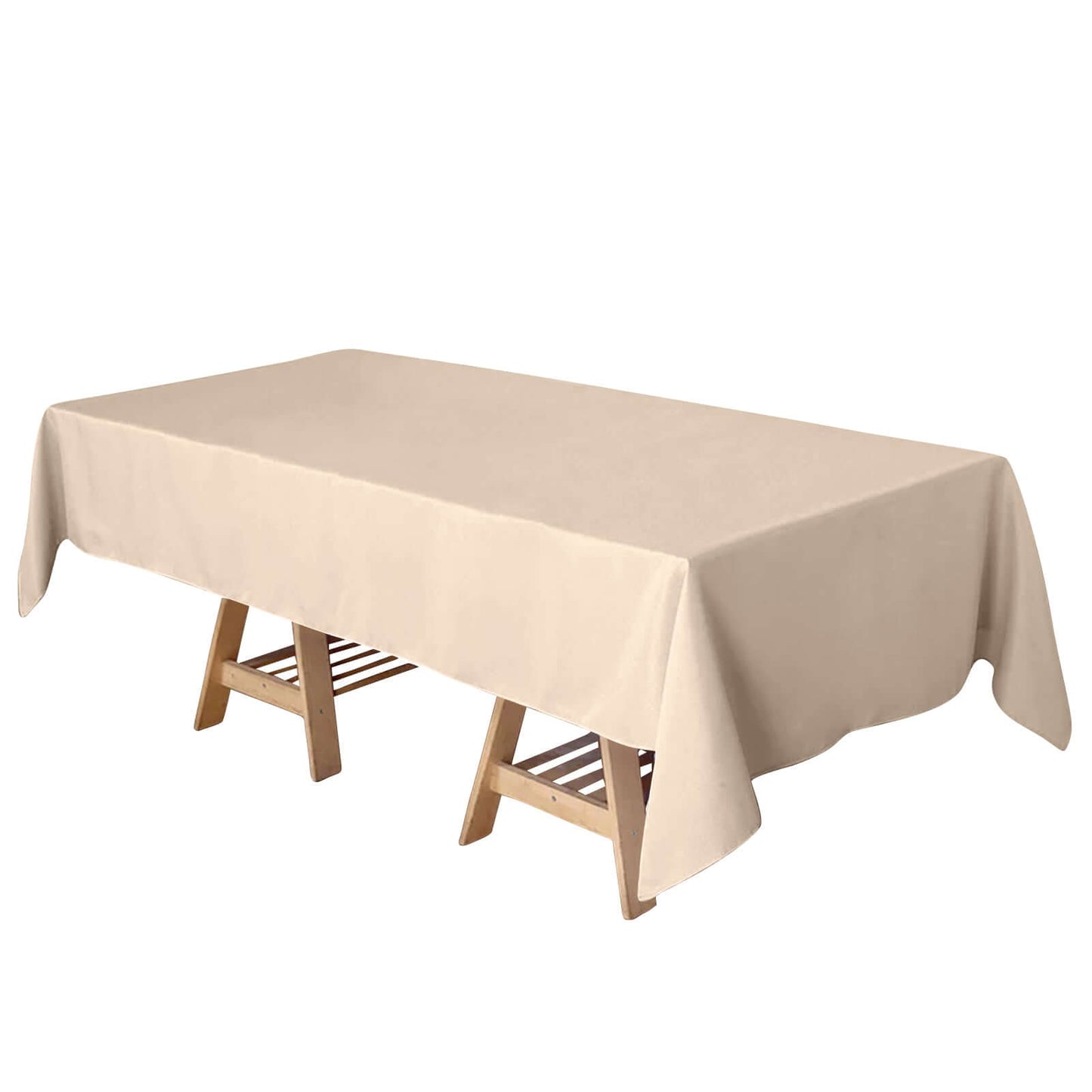 Polyester 60"x102" Rectangle Tablecloth Nude - Durable and Stylish Table Cover Pro Linens