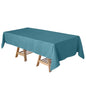 Polyester 60"x102" Rectangle Tablecloth Peacock Teal - Durable and Stylish Table Cover Pro Linens