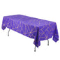 Polyester 60"x102" Rectangle Tablecloth Purple with Gold Foil Geometric Pattern - Wrinkle-Resistant & Durable Table Cover Pro Linens