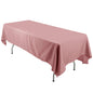 Polyester 60"x126" Rectangle Tablecloth Dusty Rose - Wrinkle - Resistant Table Cover - Pro Linens