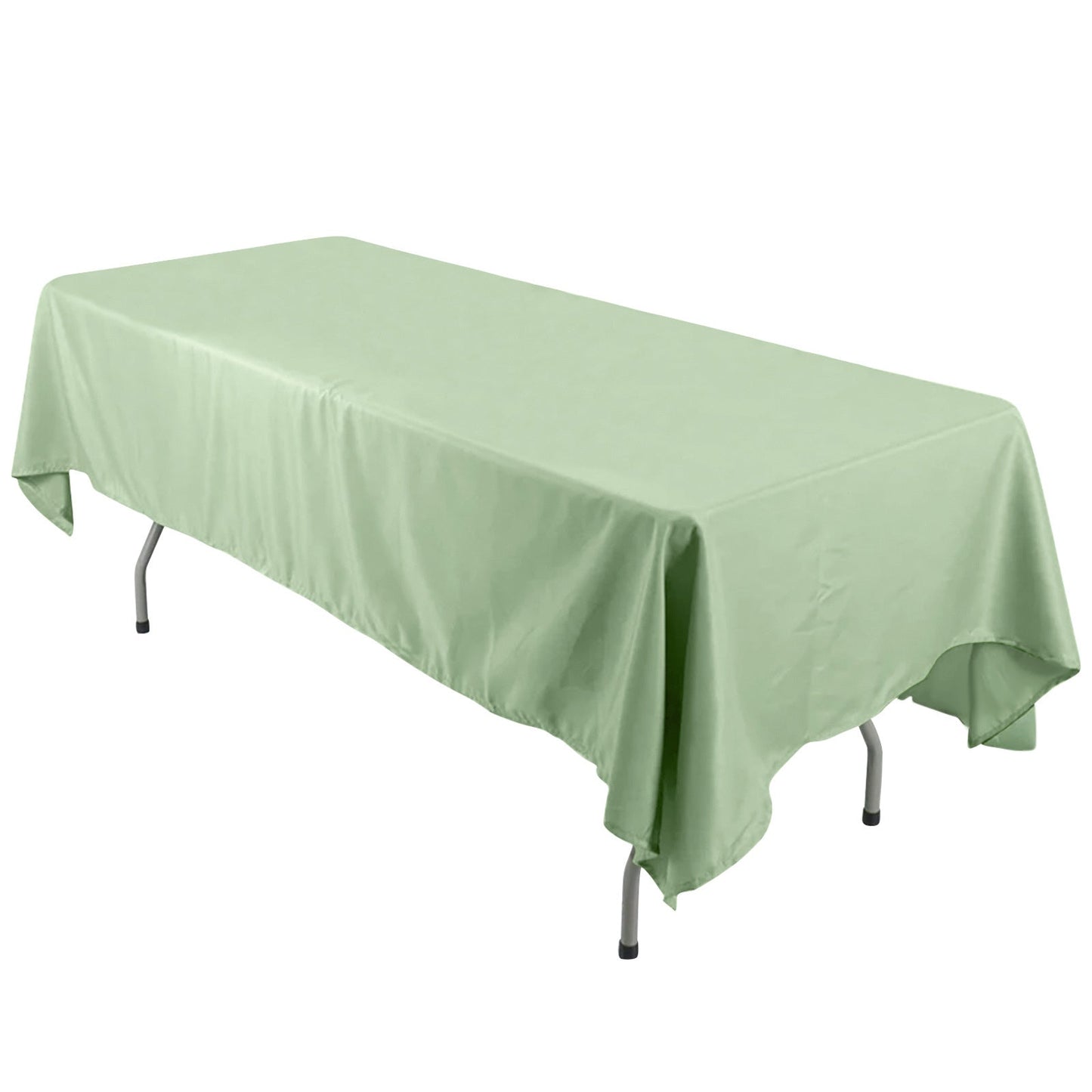 Polyester 60"x126" Rectangle Tablecloth Sage Green - Wrinkle-Resistant Table Cover Pro Linens