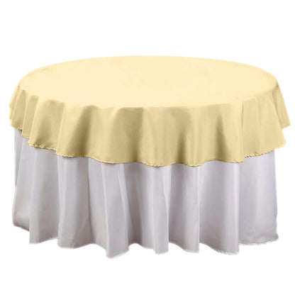 Polyester 70" Round Tablecloth Champagne - Durable & Wrinkle-Resistant Table Cover Pro Linens