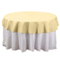 Polyester 70" Round Tablecloth Champagne - Durable & Wrinkle-Resistant Table Cover Pro Linens