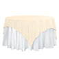 Polyester 70"x70" Table Overlay Square Tablecloth Beige - Wrinkle-Resistant & Durable Table Cover Pro Linens