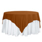 Polyester 70"x70" Table Overlay Square Tablecloth Cinnamon Brown - Wrinkle-Resistant & Durable Table Cover Pro Linens