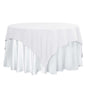 Polyester 70"x70" Table Overlay Square Tablecloth White - Wrinkle-Resistant & Durable Table Cover for Events Pro Linens