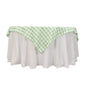 Polyester 70"x70" Table Overlay Square Tablecloth White/Sage Green - Checkered Buffalo Plaid Table Topper Pro Linens