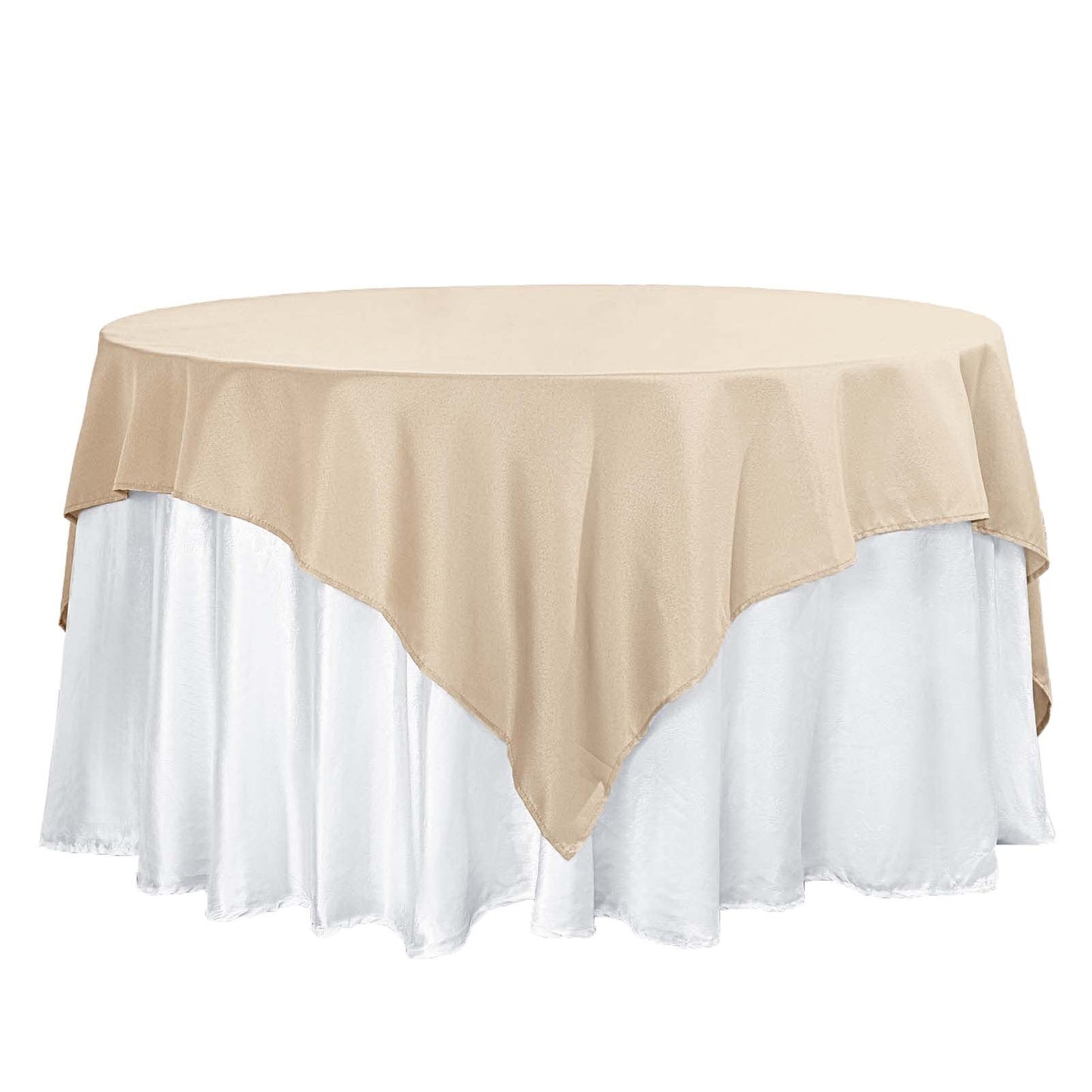 Polyester 70"x70" Table Overlay Square Tablecloth - Wrinkle-Resistant & Durable Table Cover Pro Linens