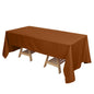 Polyester 72"x120" Rectangle Tablecloth Cinnamon Brown - Durable and Stylish Table Cover Pro Linens