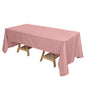 Polyester 72"x120" Rectangle Tablecloth Dusty Rose - Durable and Stylish Table Cover Pro Linens