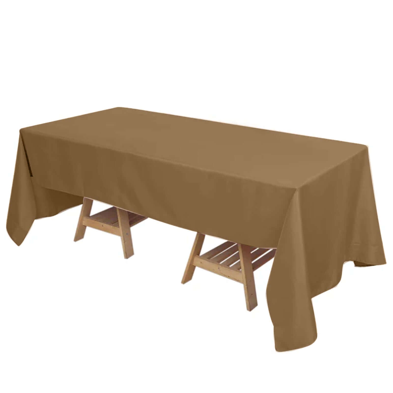 Polyester 72"x120" Rectangle Tablecloth Taupe - Durable and Stylish Table Cover Pro Linens