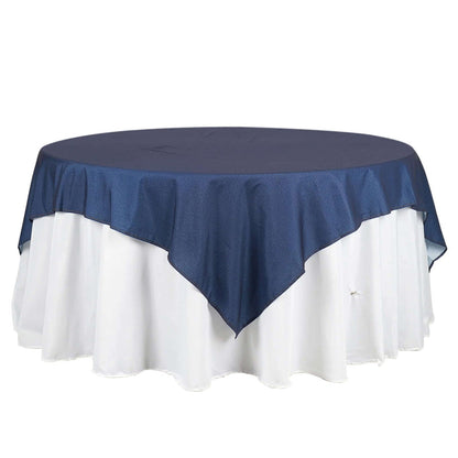 Polyester 72"x72" Table Overlay Dark Blue - Faux Denim Design for Modern Table Cover Pro Linens