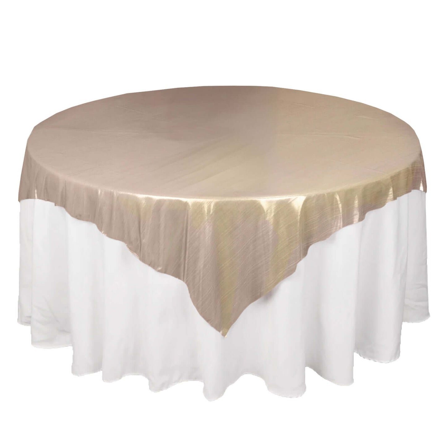 Polyester 72"x72" Table Overlay Square Tablecloth Blush - Sequin Dots Wrinkle-Free Table Cover Pro Linens