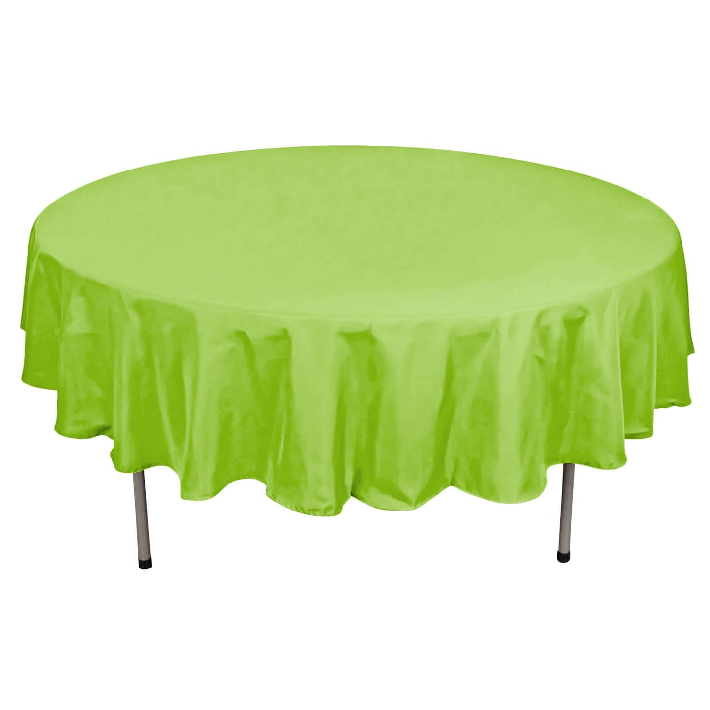 Polyester 90" Round Tablecloth Apple Green - Stain & Wrinkle-Resistant Table Cover Pro Linens