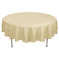 Polyester 90" Round Tablecloth Champagne - Stain & Wrinkle-Resistant Table Cover Pro Linens