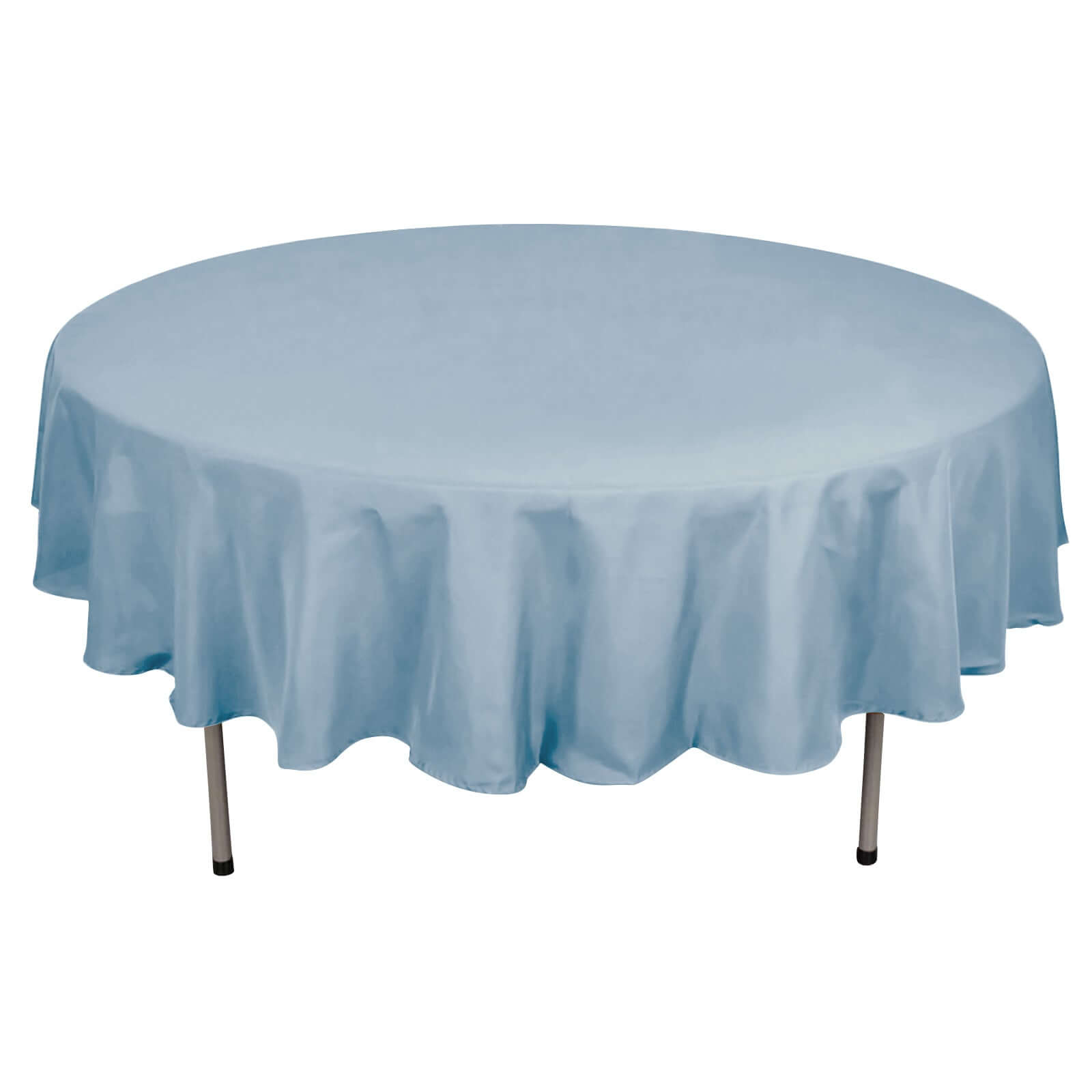 Polyester 90" Round Tablecloth Dusty Blue - Stain & Wrinkle-Resistant Table Cover Pro Linens