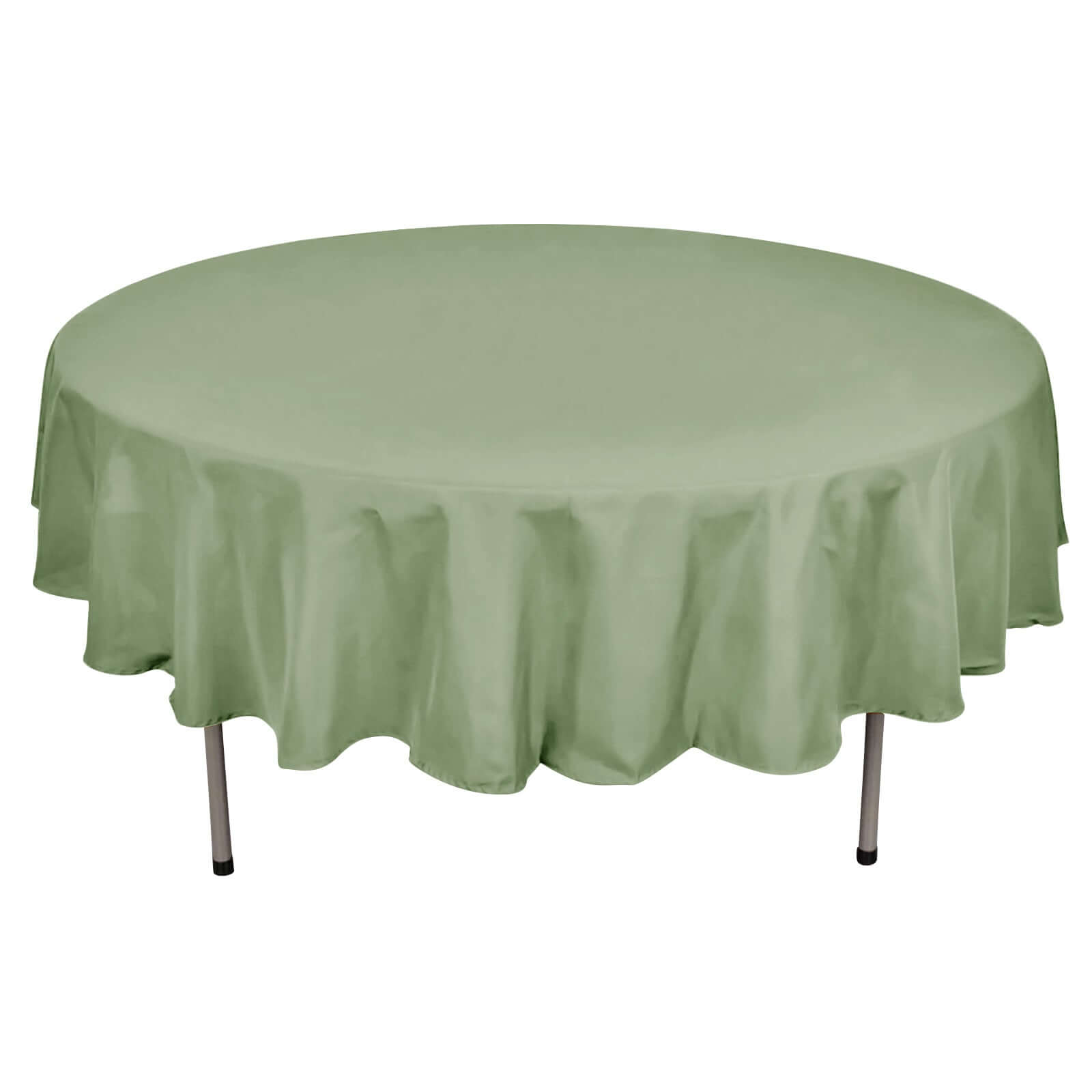 Polyester 90" Round Tablecloth Dusty Sage - Stain & Wrinkle-Resistant Table Cover Pro Linens