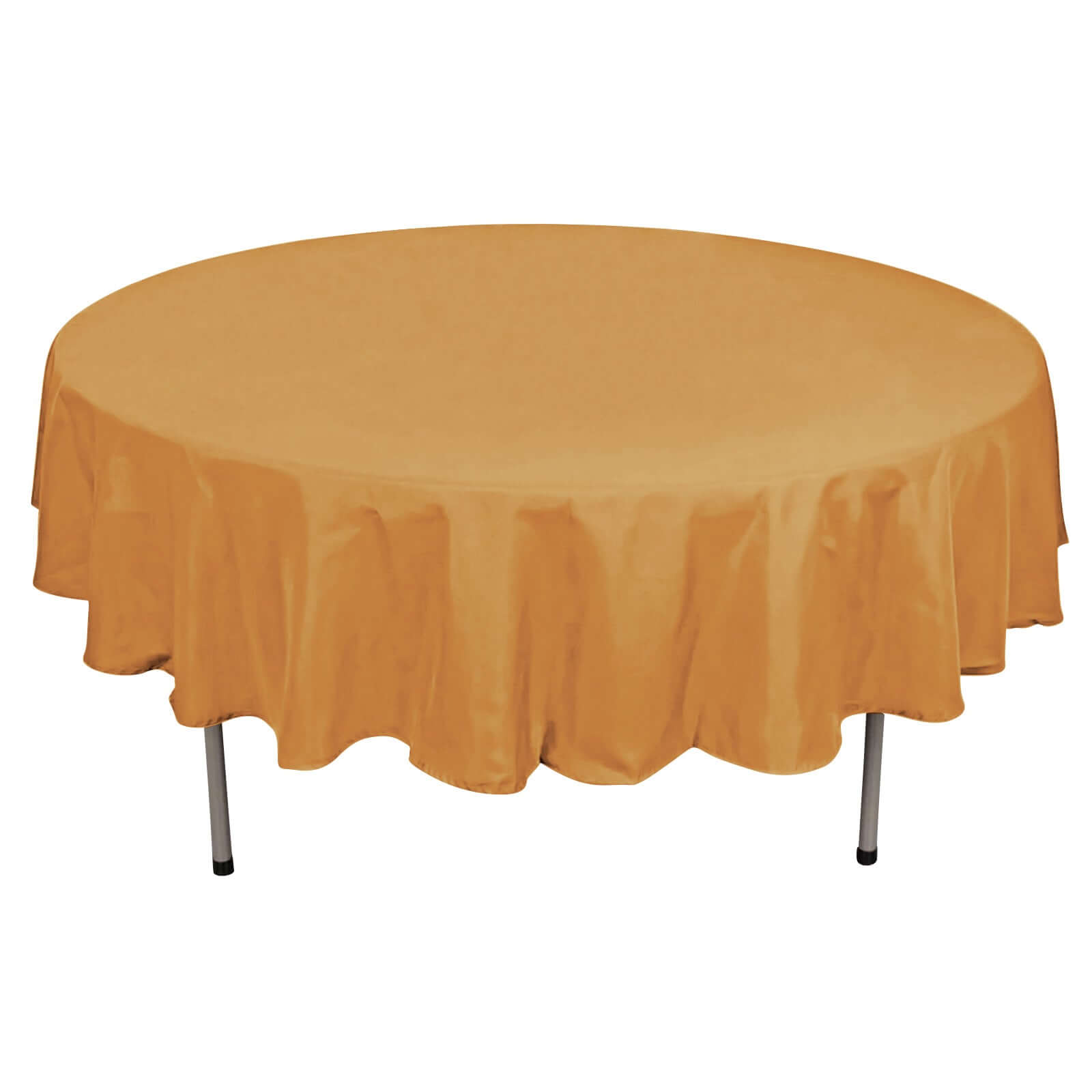 Polyester 90" Round Tablecloth Gold - Stain and Wrinkle-Resistant Table Cover for Party & Gatherings Pro Linens