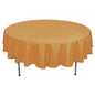 Polyester 90" Round Tablecloth Gold - Stain and Wrinkle-Resistant Table Cover for Party & Gatherings Pro Linens