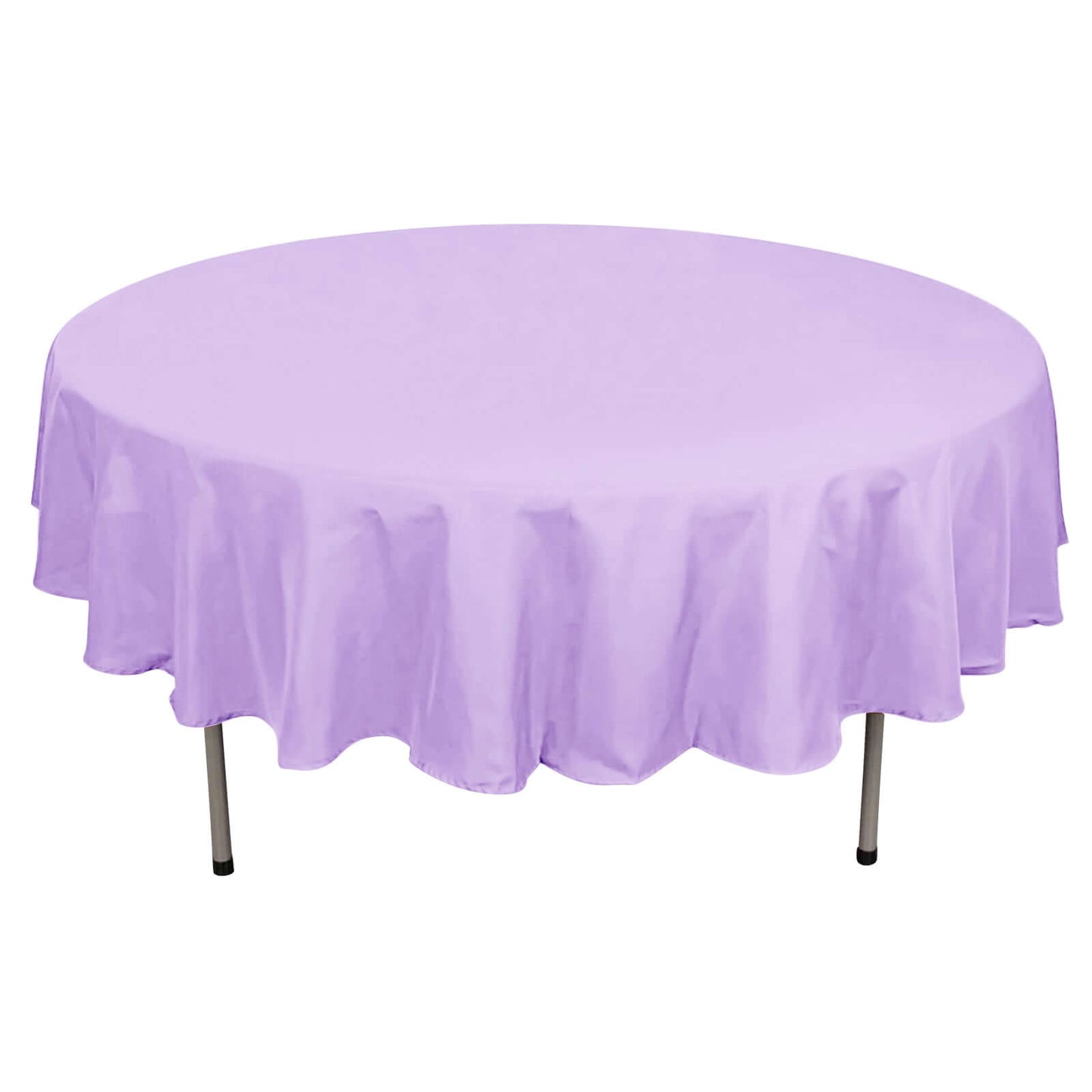 Polyester 90" Round Tablecloth Lavender Lilac - Stain & Wrinkle-Resistant Table Cover Pro Linens