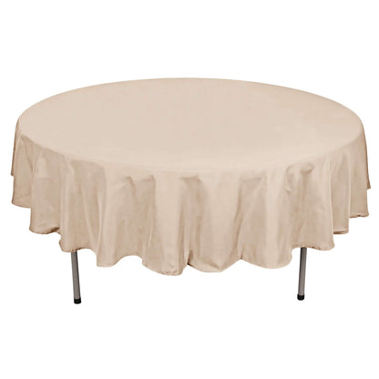 Polyester 90" Round Tablecloth Nude - Stain & Wrinkle-Resistant Table Cover Pro Linens