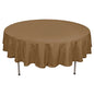 Polyester 90" Round Tablecloth Taupe - Stain & Wrinkle-Resistant Table Cover Pro Linens