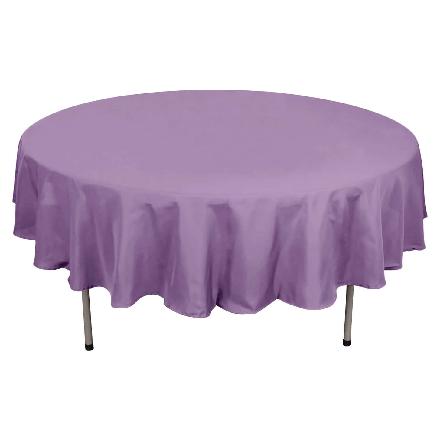 Polyester 90" Round Tablecloth Violet Amethyst - Stain & Wrinkle-Resistant Table Cover Pro Linens