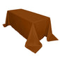 Polyester 90"x132" Rectangle Tablecloth Cinnamon Brown - Seamless Wrinkle-Resistant Table Cover Pro Linens