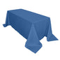 Polyester 90"x132" Rectangle Tablecloth Dark Blue - Seamless Faux Denim Design for Classy Celebrations - Pro Linens