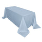 Polyester 90"x132" Rectangle Tablecloth Dusty Blue - Seamless Wrinkle - Resistant Table Cover - Pro Linens