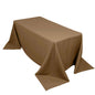 Polyester 90"x132" Rectangle Tablecloth Taupe - Seamless Wrinkle-Resistant Table Cover Pro Linens