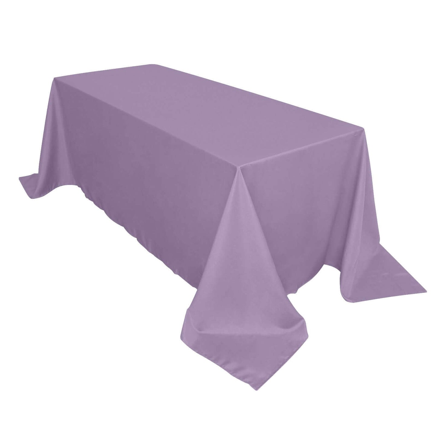 Polyester 90"x132" Rectangle Tablecloth Violet Amethyst - Seamless Wrinkle - Resistant Table Cover - Pro Linens