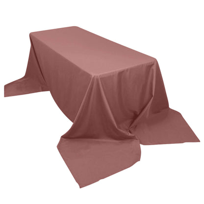 Polyester 90"x156" Rectangle Tablecloth Cinnamon Rose - Seamless Wrinkle-Resistant Table Cover Pro Linens