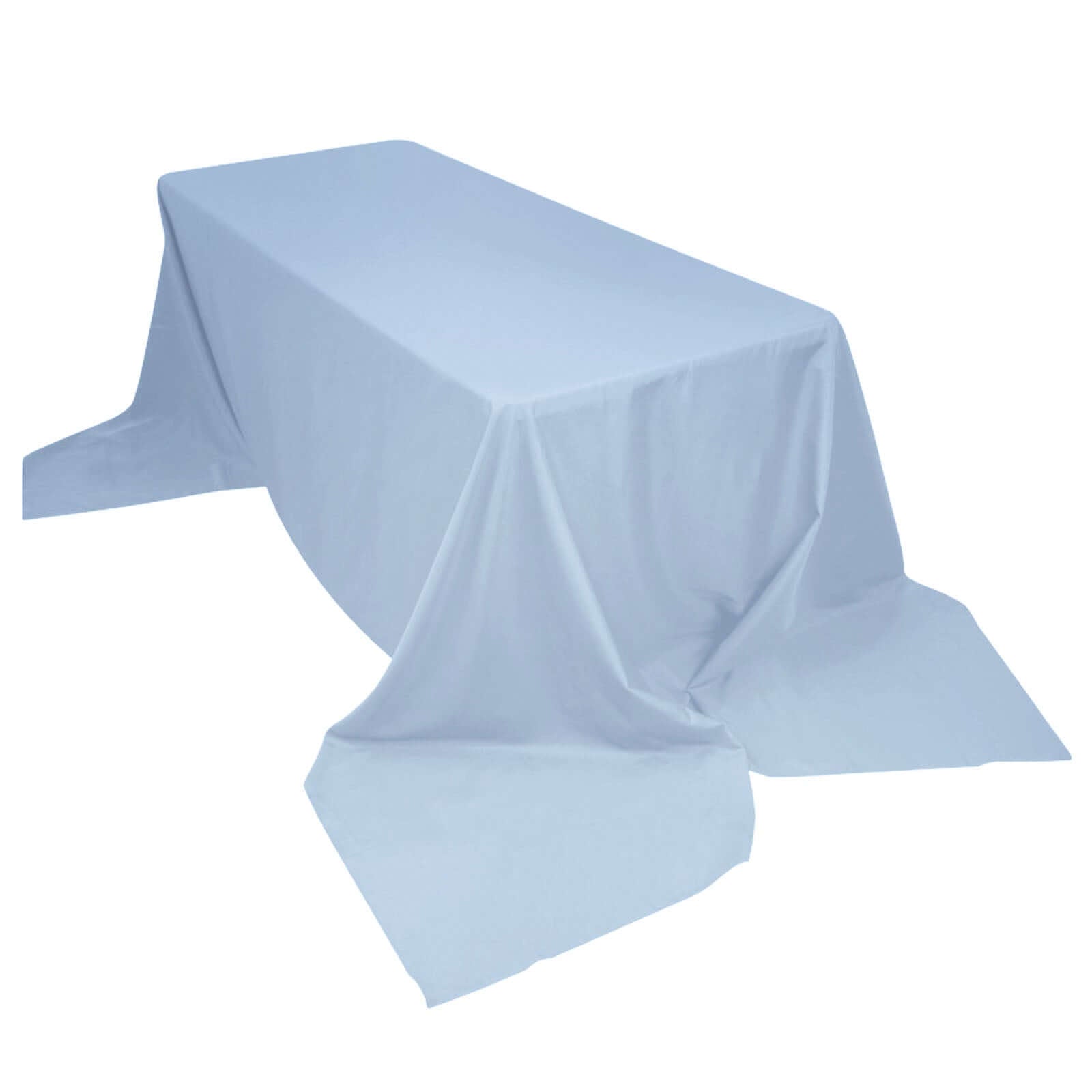 Polyester 90"x156" Rectangle Tablecloth Dusty Blue - Seamless Wrinkle - Resistant Table Cover - Pro Linens