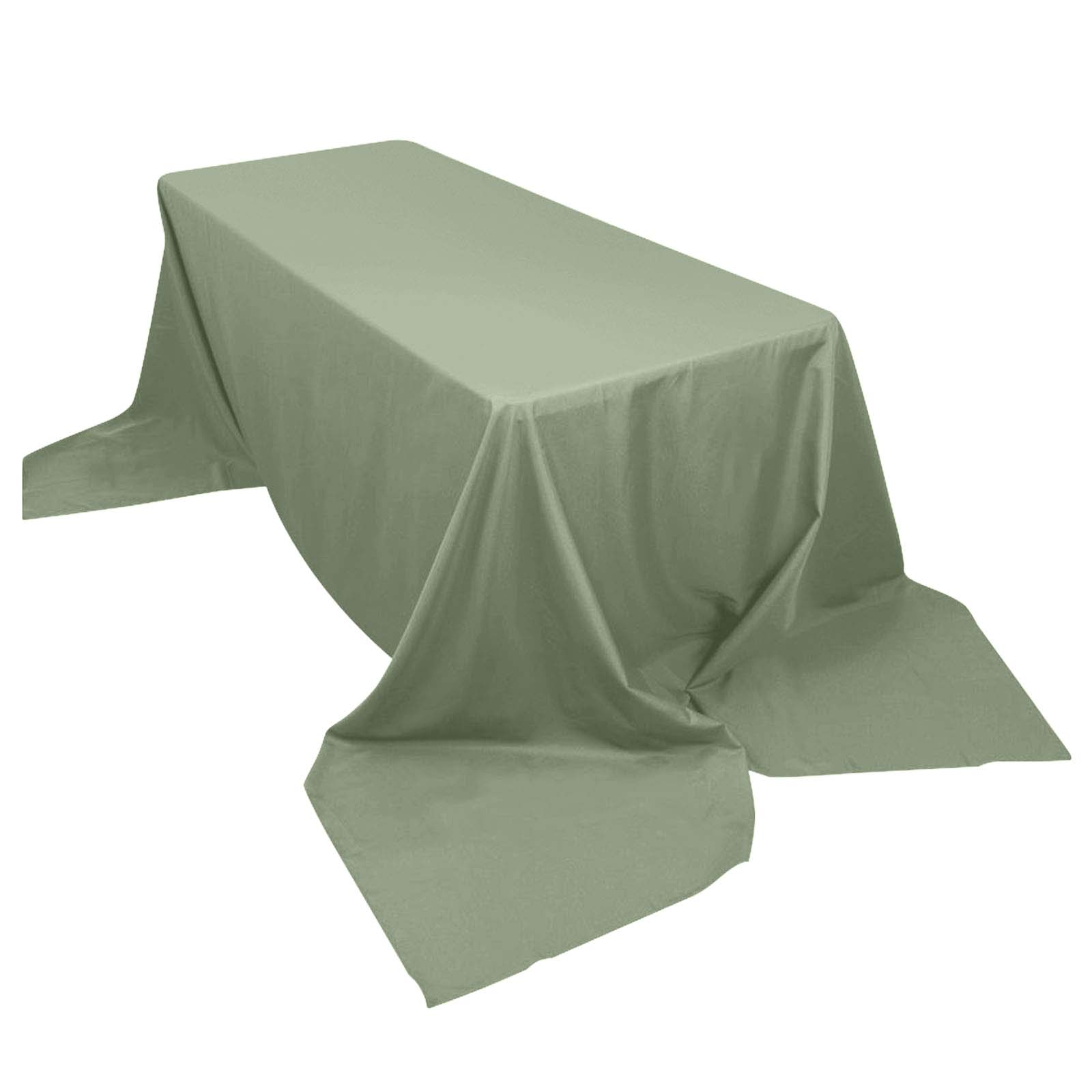 Polyester 90"x156" Rectangle Tablecloth Dusty Sage Green - Seamless Wrinkle-Resistant Table Cover Pro Linens