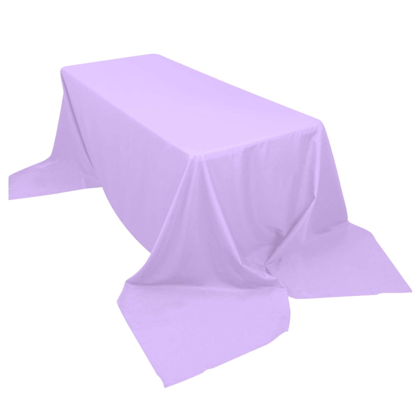 Polyester 90"x156" Rectangle Tablecloth Lavender Lilac - Seamless Wrinkle-Resistant Table Cover Pro Linens