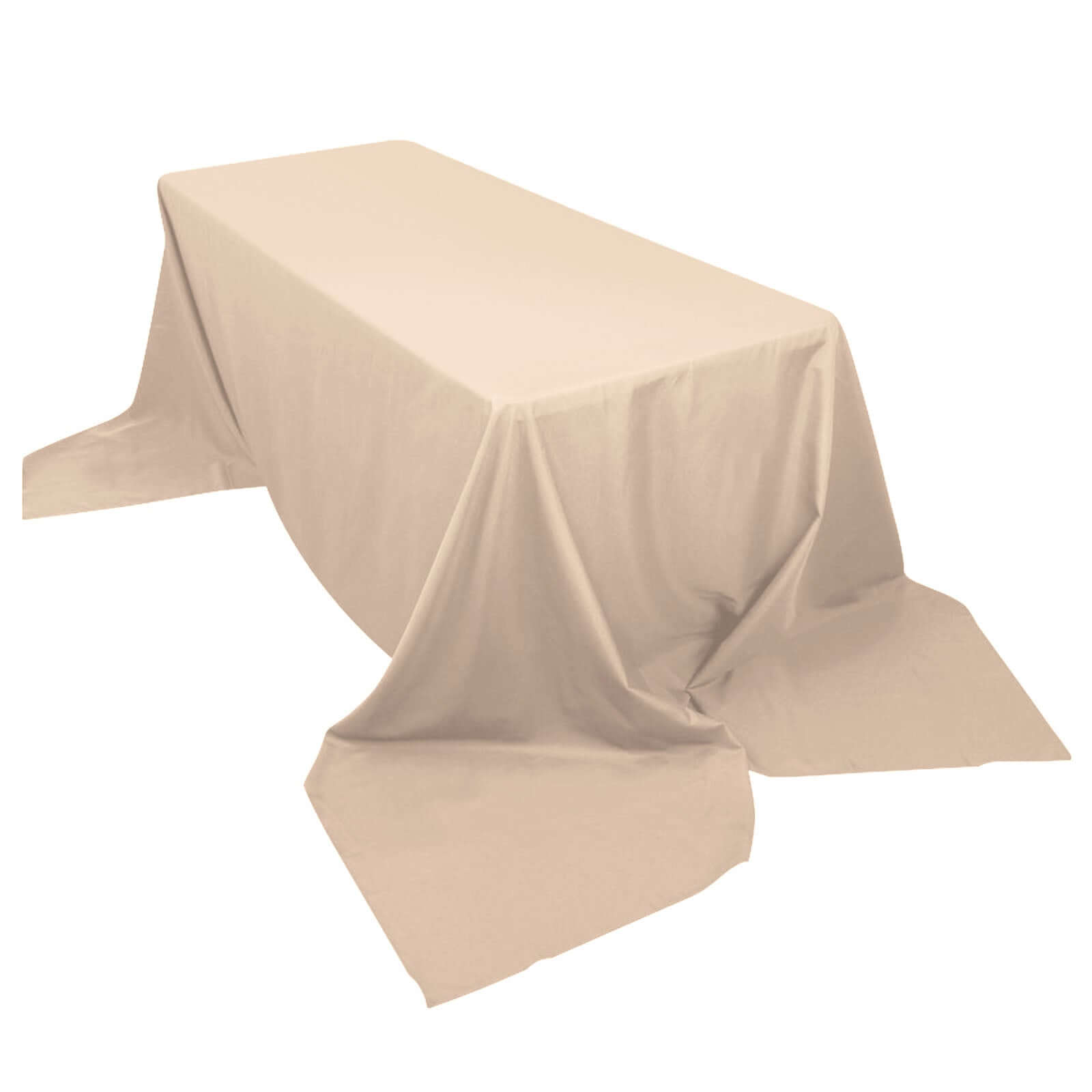 Polyester 90"x156" Rectangle Tablecloth Nude - Seamless Wrinkle-Resistant Table Cover Pro Linens