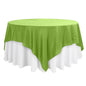 Polyester 90"x90" Table Overlay Square Tablecloth Apple Green - Wrinkle-Resistant & Durable Table Cover Pro Linens