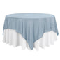 Polyester 90"x90" Table Overlay Square Tablecloth Dusty Blue - Wrinkle-Resistant & Durable Table Cover Pro Linens